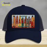 Hawaii Surfboards State Novelty License Plate Hat Mesh / Navy