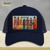 Paradise Surfboards Hawaii State Novelty License Plate Hat Mesh / Navy