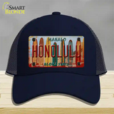 Honolulu Surfboards Hawaii State Novelty License Plate Hat Mesh / Navy