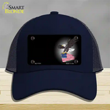 Eagle Flag Offset Novelty License Plate Hat Mesh / Navy