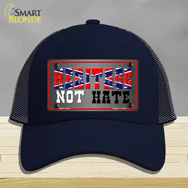 Heritage Not Hate Novelty License Plate Hat Mesh / Navy