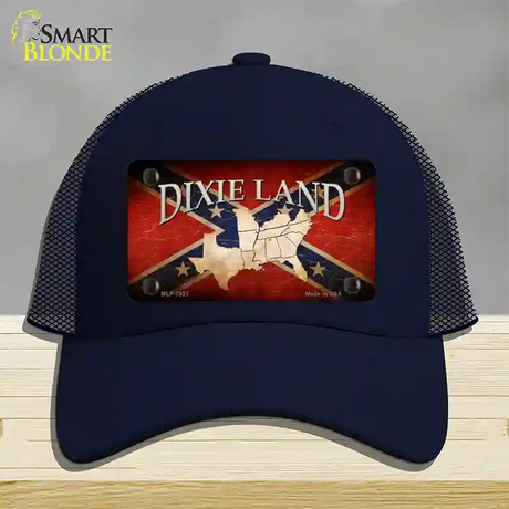 Dixie Land Novelty License Plate Hat Mesh / Navy