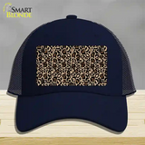 Leopard Print Novelty License Plate Hat Mesh / Navy