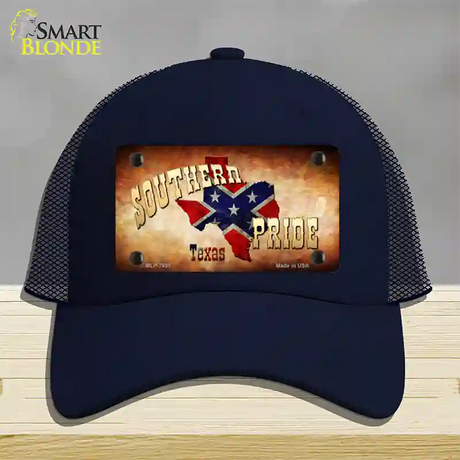 Southern Pride Texas Novelty License Plate Hat Mesh / Navy