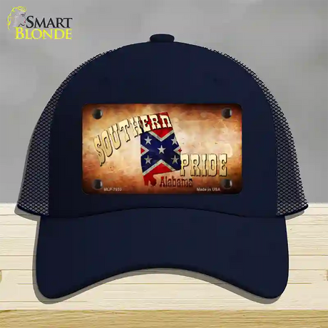 Southern Pride Alabama Novelty License Plate Hat Mesh / Navy