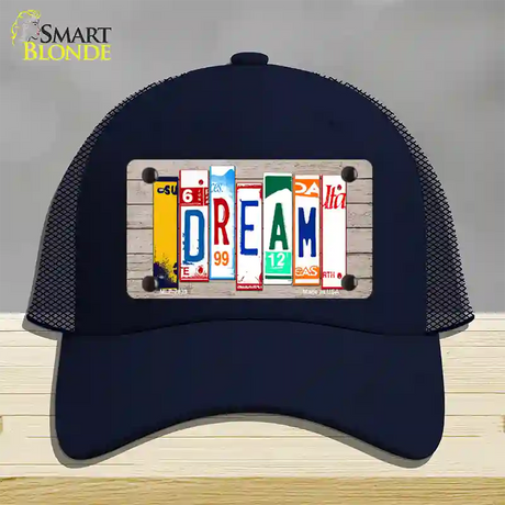 Dream Wood License Plate Art Novelty License Plate Hat Mesh / Navy