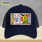 True Blood Wood License Plate Art Novelty License Plate Hat Mesh / Navy