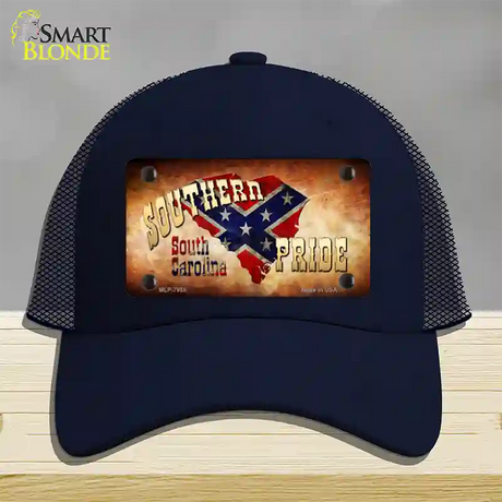 Southern Pride South Carolina Novelty License Plate Hat Mesh / Navy