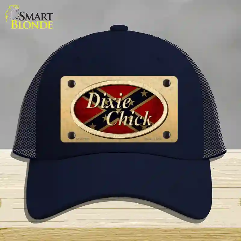 Dixie Chick Confederate Novelty License Plate Hat Mesh / Navy