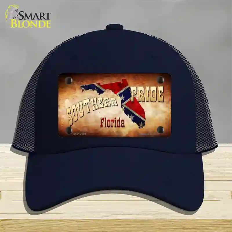 Southern Pride Florida Novelty License Plate Hat Mesh / Navy