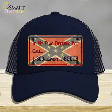 Leave The South Novelty License Plate Hat Mesh / Navy