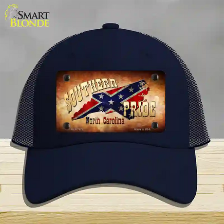 Southern Pride North Carolina Novelty License Plate Hat Mesh / Navy