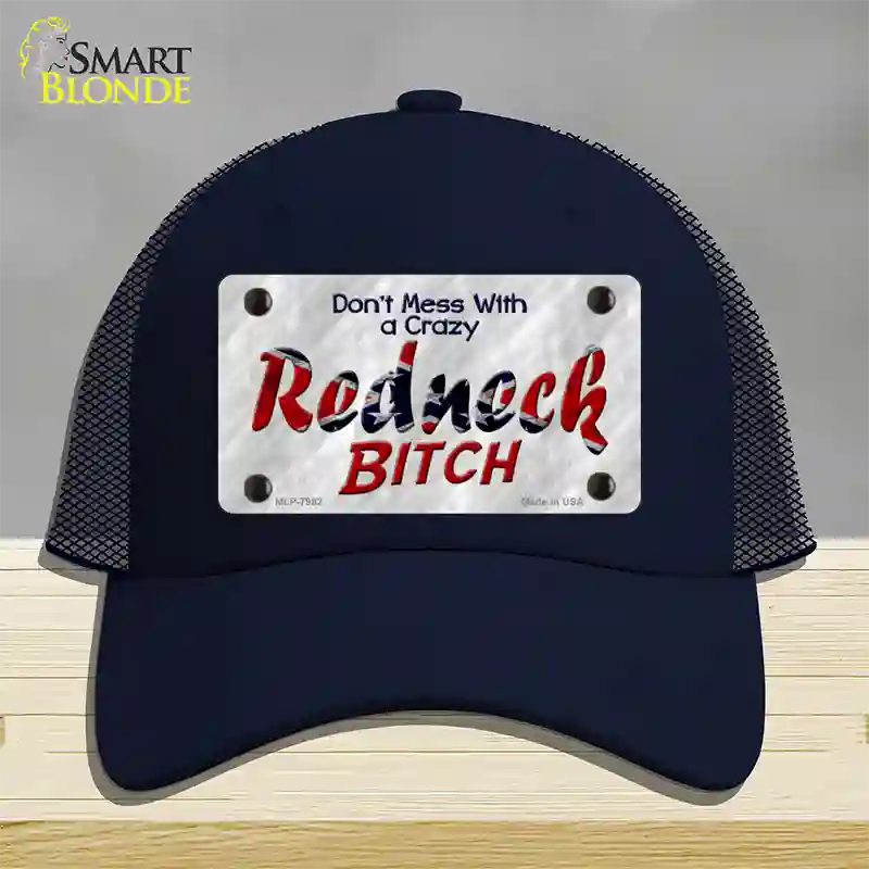 Dont Mess With Crazy Novelty License Plate Hat Mesh / Navy