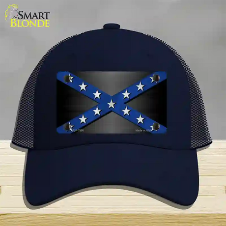 Confederate Stripes Blue Novelty License Plate Hat Mesh / Navy