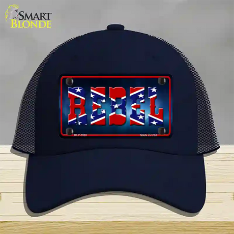 Rebel Novelty License Plate Hat Mesh / Navy