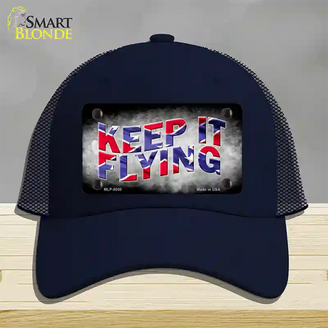 Keep It Flying Novelty License Plate Hat Mesh / Navy