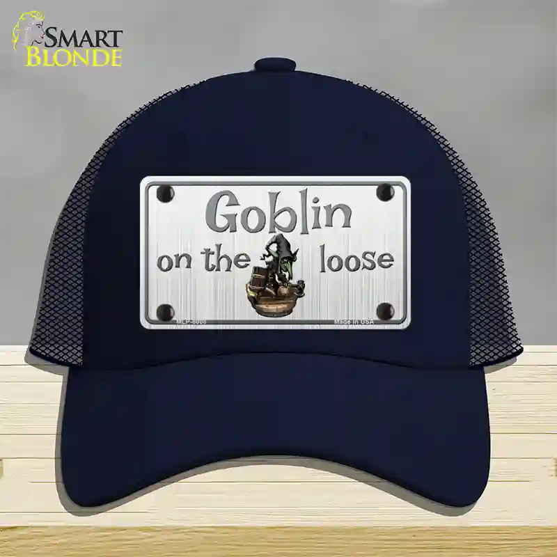 Goblin On The Loose Novelty License Plate Hat Mesh / Navy