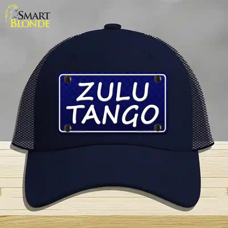 Zulu Tango Novelty License Plate Hat Mesh / Navy