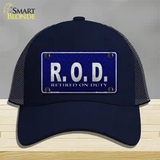 Retired On Duty Novelty License Plate Hat Mesh / Navy