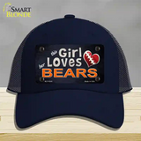 This Girl Loves Her Bears Novelty License Plate Hat Mesh / Navy