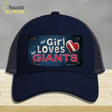 This Girl Loves Her Giants Novelty License Plate Hat Mesh / Navy