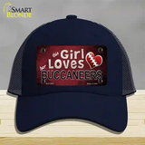 This Girl Loves Her Buccaneers Novelty License Plate Hat Mesh / Navy