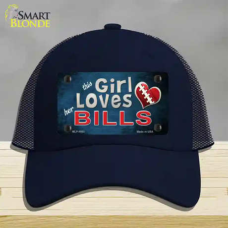 This Girl Loves Her Bills Novelty License Plate Hat Mesh / Navy