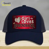 This Girl Loves Her Diamondbacks Novelty License Plate Hat Mesh / Navy