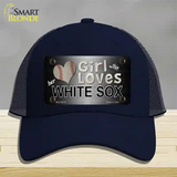 This Girl Loves Her White Sox Novelty License Plate Hat Mesh / Navy