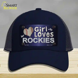 This Girl Loves Her Rockies Novelty License Plate Hat Mesh / Navy