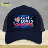 This Girl Loves Her Yankees Novelty License Plate Hat Mesh / Navy