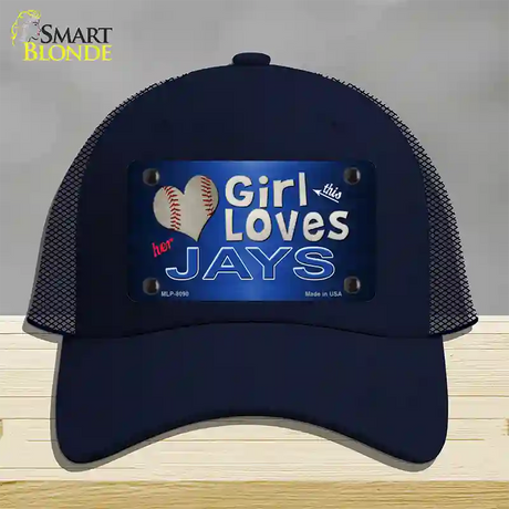 This Girl Loves Her Jays Novelty License Plate Hat Mesh / Navy