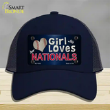 This Girl Loves Her Nationals Novelty License Plate Hat Mesh / Navy