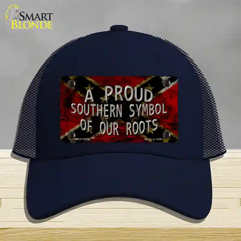 Symbol Of Our Roots Novelty License Plate Hat Mesh / Navy