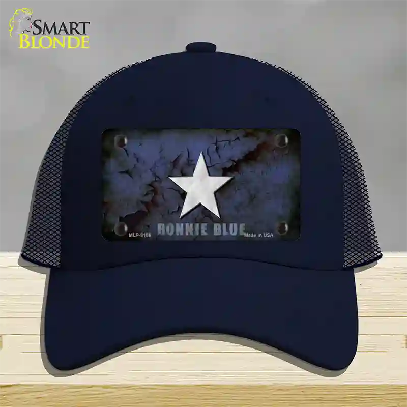 Bonnie Blue Star Novelty License Plate Hat Mesh / Navy