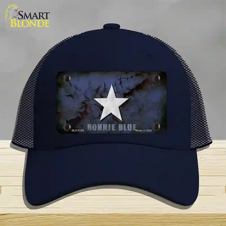 Bonnie Blue Star Novelty License Plate Hat Mesh / Navy