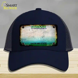 Missouri Rusty Blank Novelty License Plate Hat Mesh / Navy