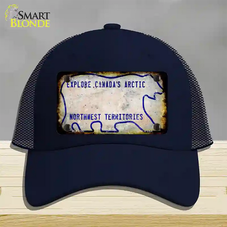 Northwest Territories Rusty Blank Novelty License Plate Hat Mesh / Navy