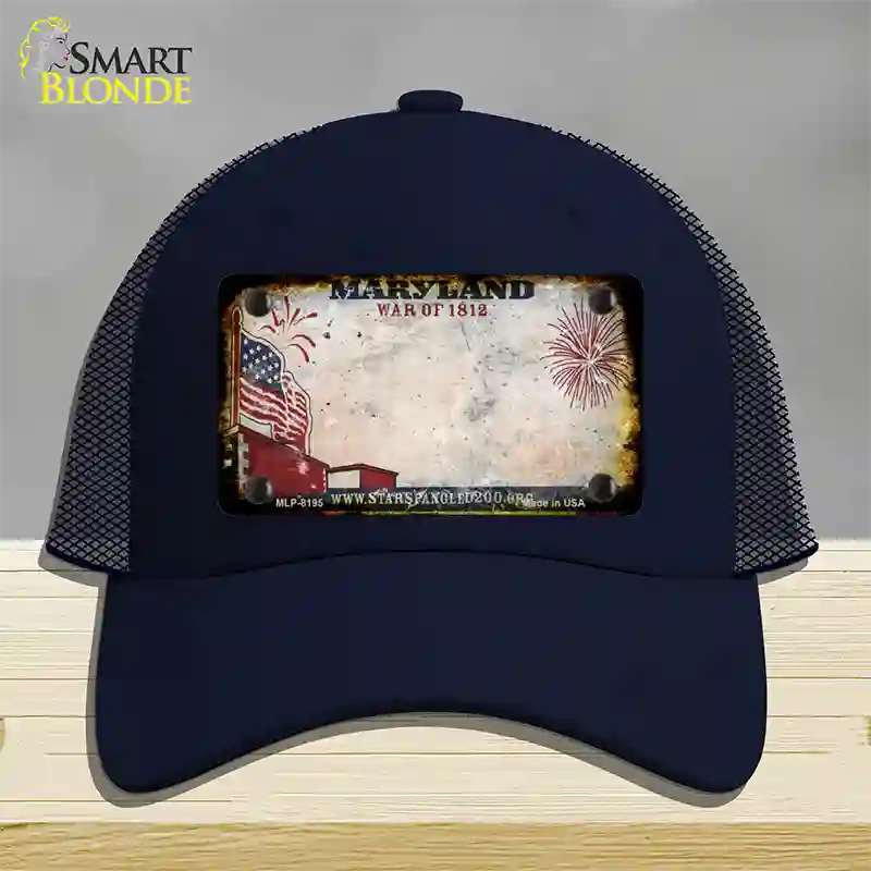 Maryland War of 1812 Rusty Blank Novelty License Plate Hat Mesh / Navy