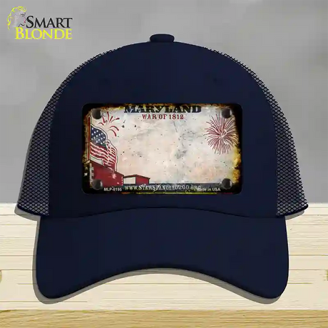 Maryland War of 1812 Rusty Blank Novelty License Plate Hat Mesh / Navy