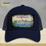 California Lake Tahoe Rusty Blank Novelty License Plate Hat Mesh / Navy