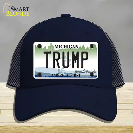 Trump Michigan Novelty License Plate Hat Mesh / Navy