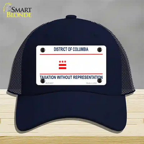 Taxation Without Representation Novelty License Plate Hat Mesh / Navy