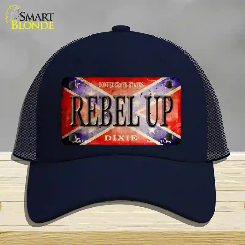 Rebel Up Novelty License Plate Hat Mesh / Navy