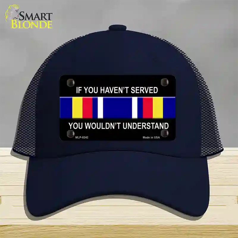 War On Terrorism Ribbon Novelty License Plate Hat Mesh / Navy