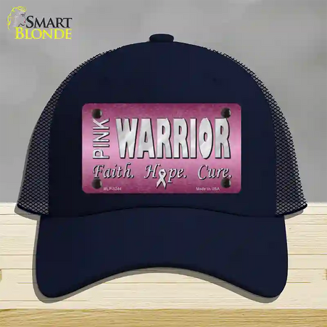 Pink Warrior Novelty License Plate Hat Mesh / Navy