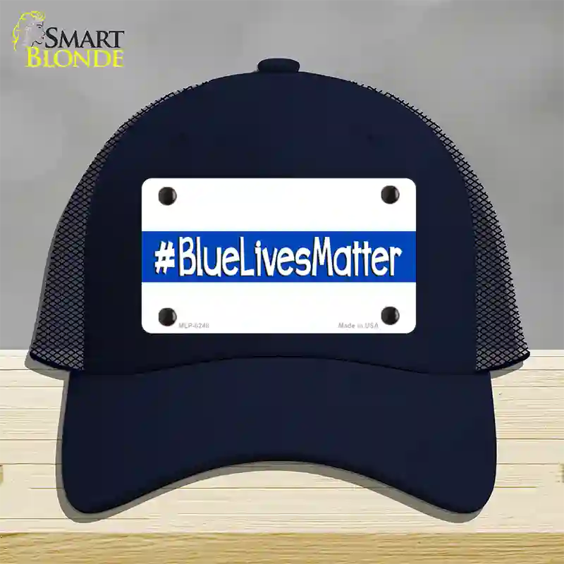 Blue Lives Matter Novelty License Plate Hat Mesh / Navy