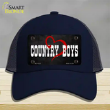 Country Boys Novelty License Plate Hat Mesh / Navy