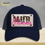 Mud Princess Novelty License Plate Hat Mesh / Navy