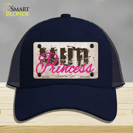 Mud Princess Novelty License Plate Hat Mesh / Navy